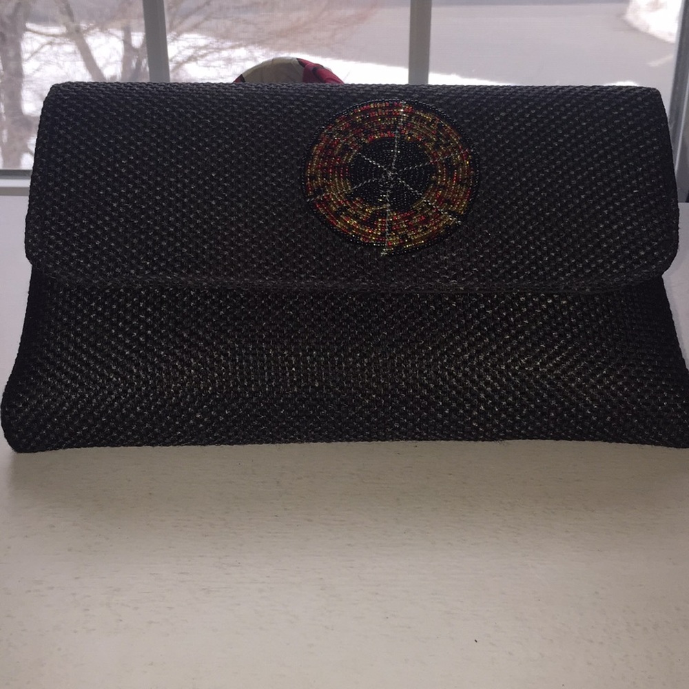 Beautiful black handmade clutch